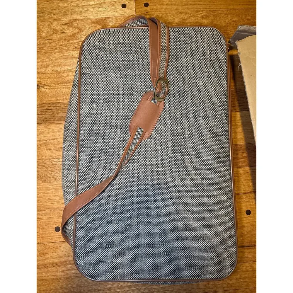 Vtg Samsonite Tweed Suitcase Special Collection Luggage Travel Case 14” in